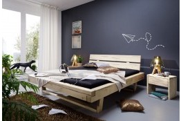 Кровать из массива сосны ВЕ 180 (белый воск)